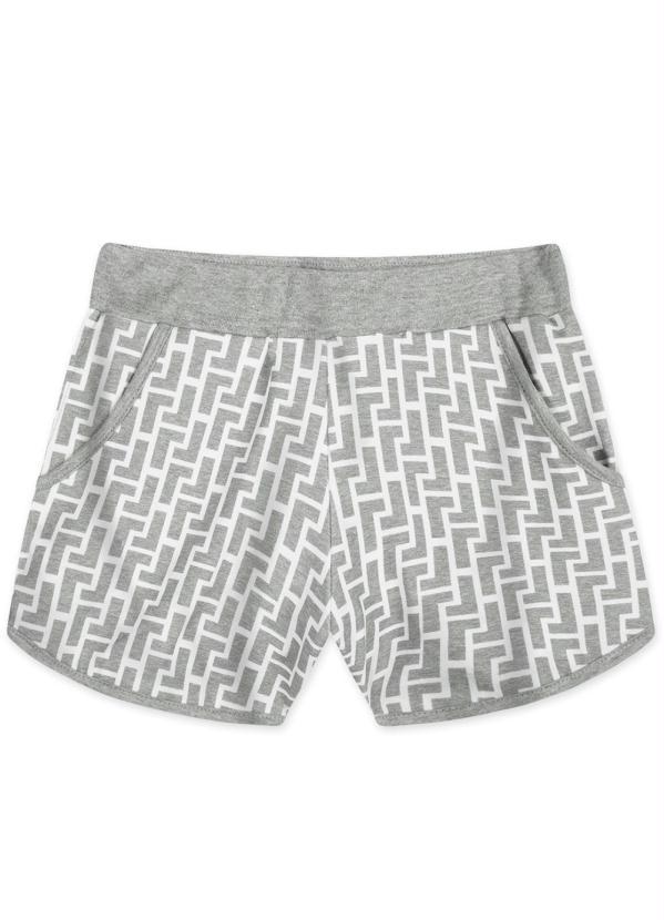 Lilica Ripilica - Short Menina Infantil Cinza 1