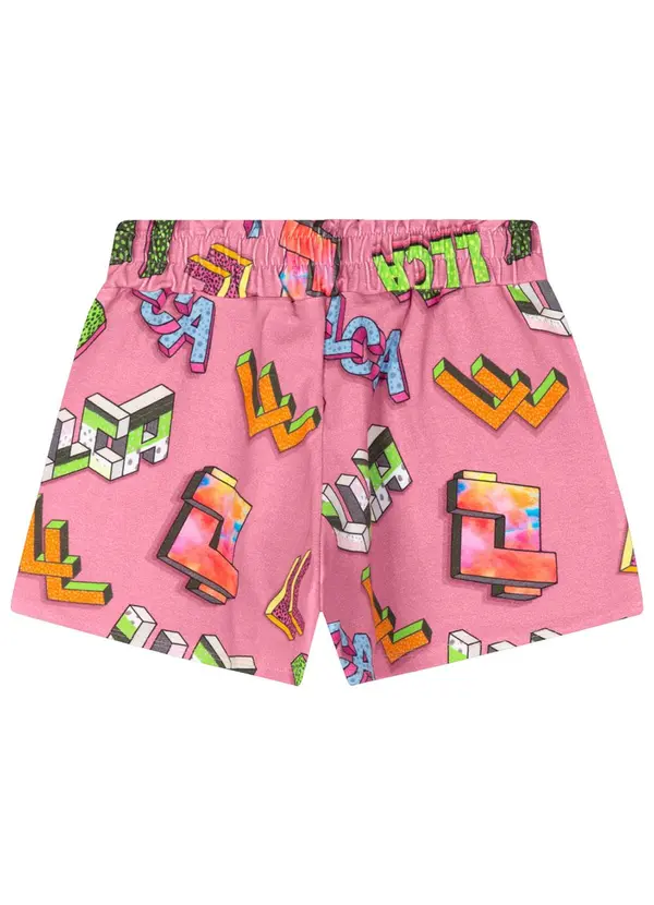 Lilica Ripilica - Short Menina Infantil Rosa 2