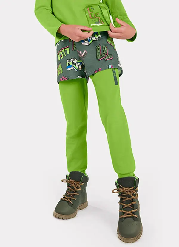 Lilica Ripilica - Short Menina Infantil Verde