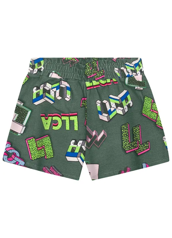 Lilica Ripilica - Short Menina Infantil Verde 3