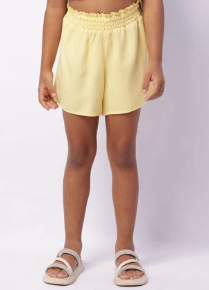 Torra - Short Infantil Curto Viscose Amarelo - TORRA