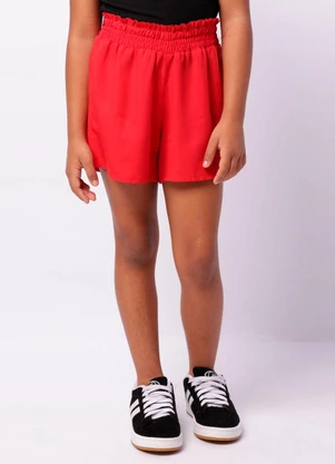 Torra - Short Infantil Curto Viscose Vermelho - TORRA