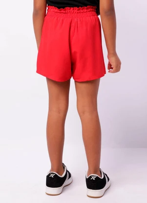 Torra - Short Infantil Curto Viscose Vermelho - TORRA