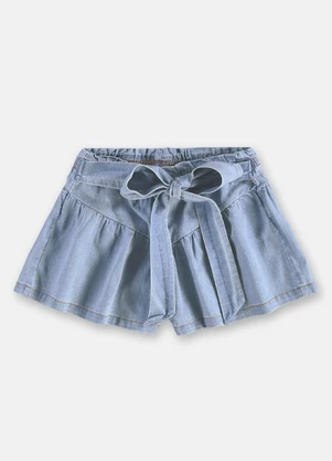 Up Baby - Short Infantil em Jeans Clochard Azul - UP BABY