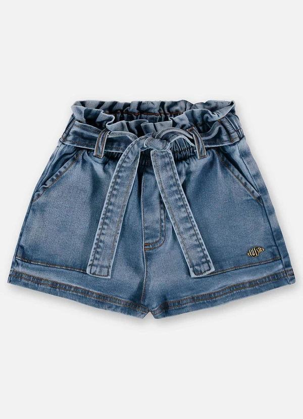 Up Baby - Short Infantil em Jeans com Elastano Azul 3