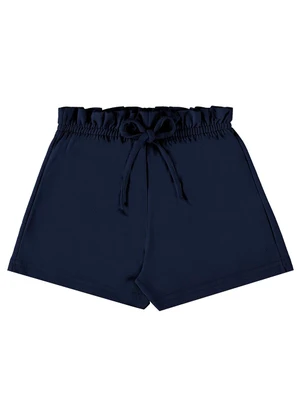 Short Infantil em Moletom Azul Bee Loop