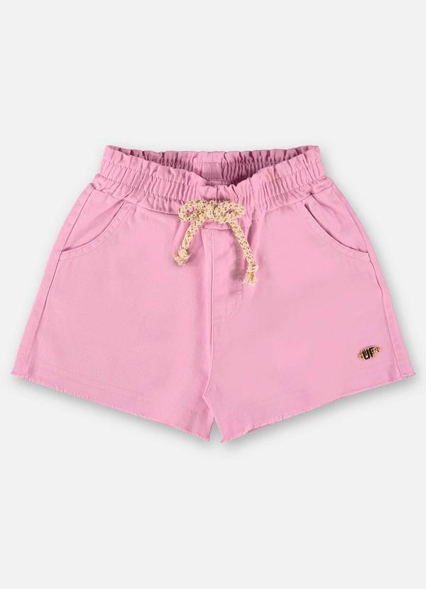 Up Baby - Short Infantil em Sarja com Elastano Rosa 5