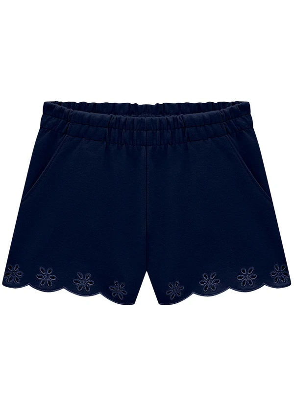 Milon - Short Infantil Menina Azul