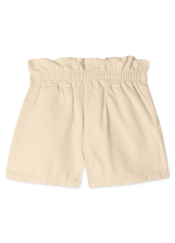 Lilica Ripilica - Short Infantil Feminino Bege 2