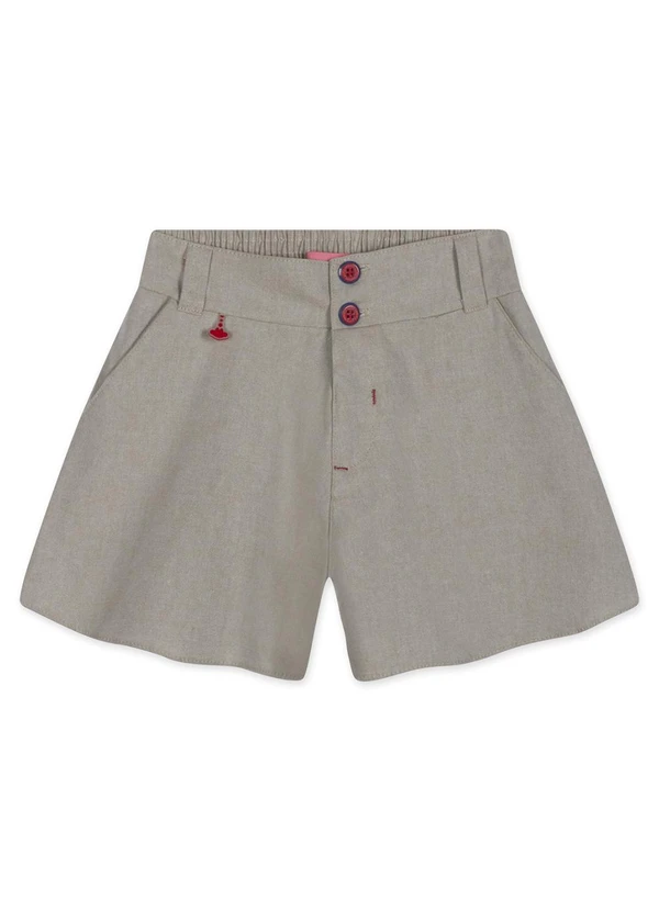 Lilica Ripilica - Short Infantil Feminino Cinza