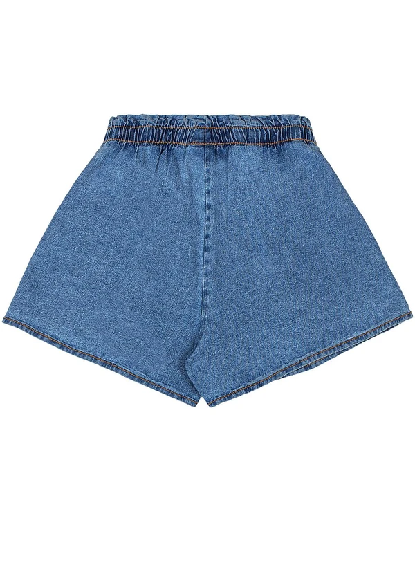 Quimby - Short Infantil Feminino Jeans Elastano Azul 5