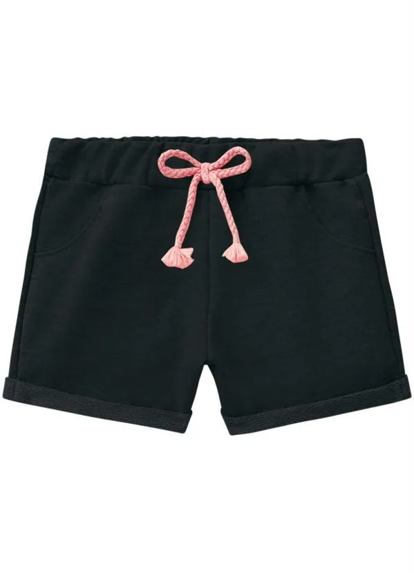 Milon - Short Infantil MeninaPreto