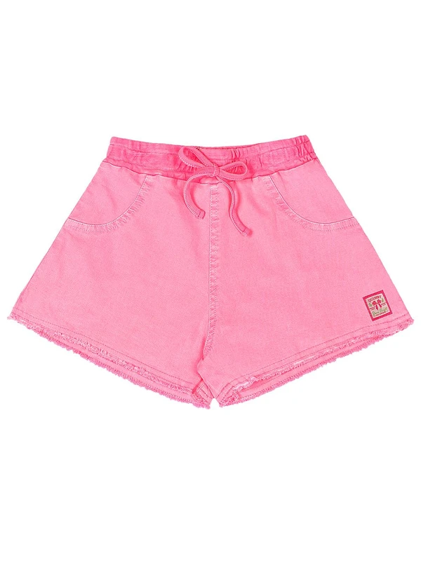 Quimby - Short Infantil Feminino Sarja Elastano Rosa 3