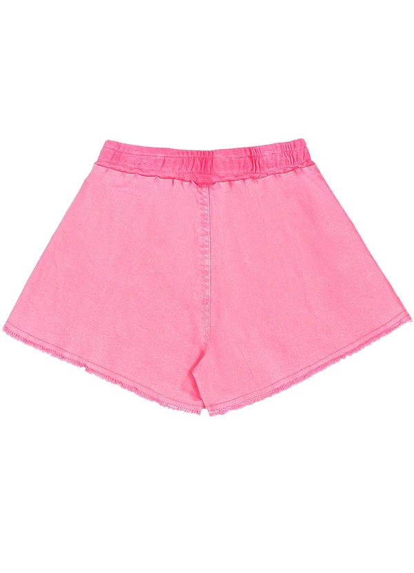 Quimby - Short Infantil Feminino Sarja Elastano Rosa 4