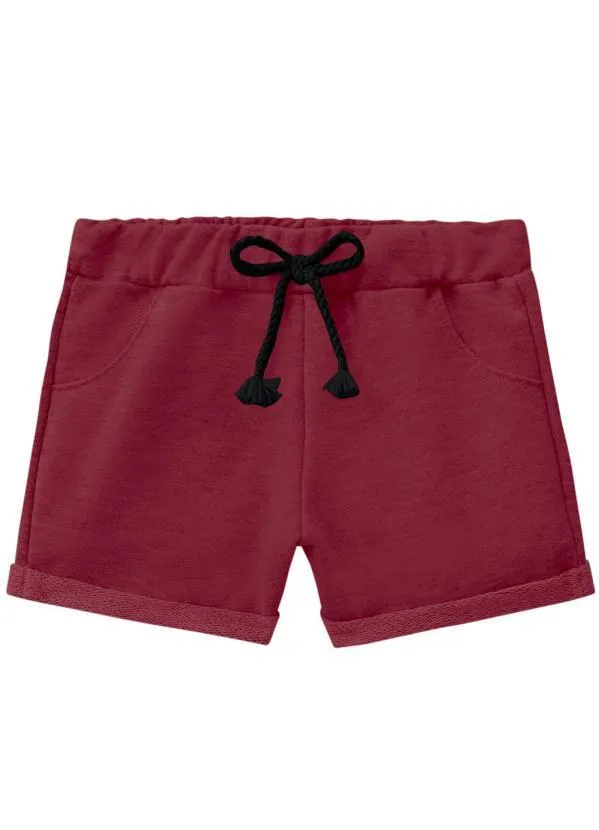 Milon - Short Infantil MeninaVermelho