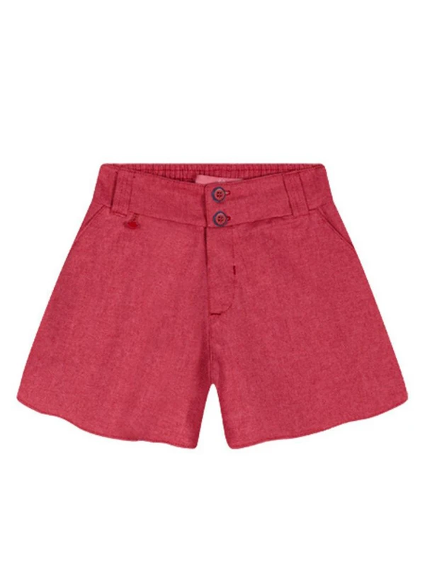 Lilica Ripilica - Short Infantil Feminino Vermelho