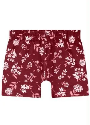 Milon - Short Infantil MeninaVinho - MILON