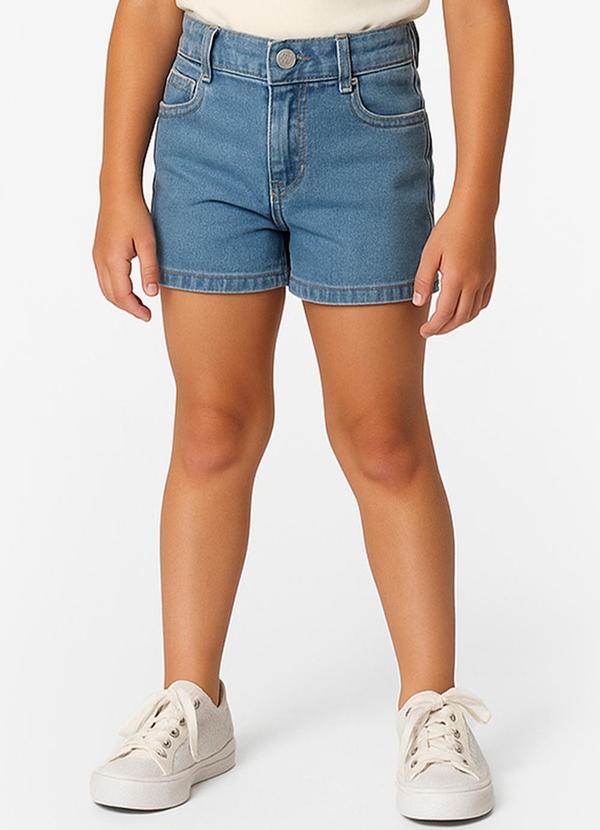 Select - Short Infantil Jeans com Bolsos Azul