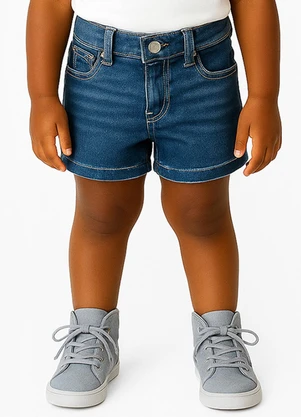 Select - Short Infantil Jeans com Bolsos Azul - SELECT