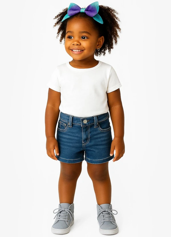 Select - Short Infantil Jeans com Bolsos Azul 3