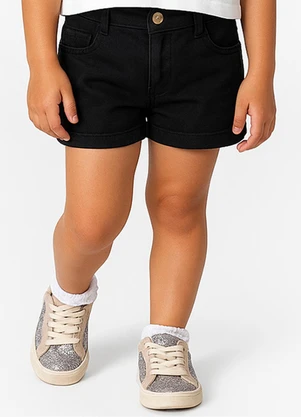 Select - Short Infantil Jeans com Bolsos Preto - SELECT