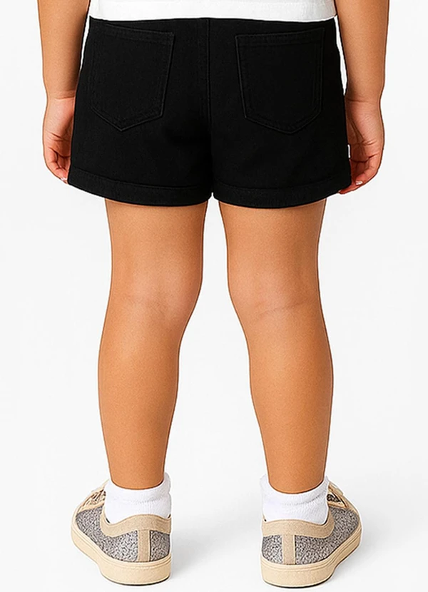 Select - Short Infantil Jeans com Bolsos Preto 2