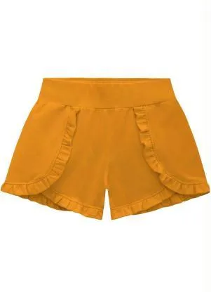 Milon - Short Infantil Menina Amarelo - MILON
