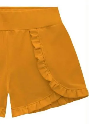 Milon - Short Infantil Menina Amarelo - MILON