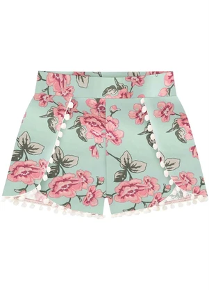 Milon - Short Infantil Menina Azul - MILON