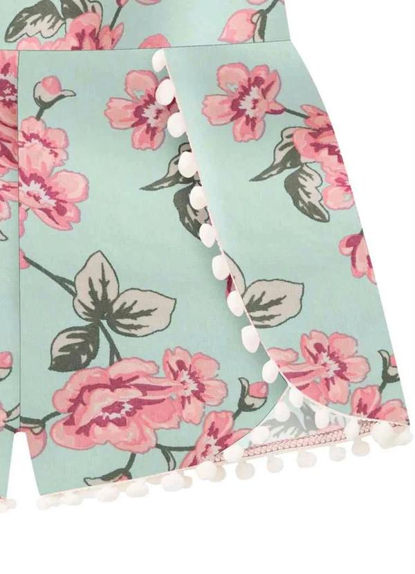 Milon - Short Infantil Menina Azul 2