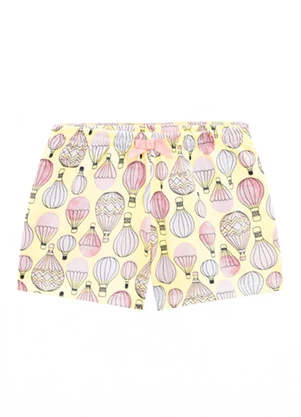 Milon - Short Infantil Menina Balão Amarelo - MILON