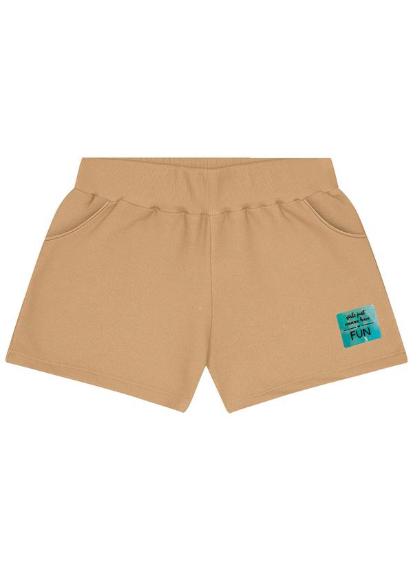 Kyly - Short Infantil Menina Básico Marrom 1