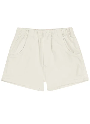 Colorittá - Short Infantil Menina com Bolso Sarja Bege - COLORITTÁ