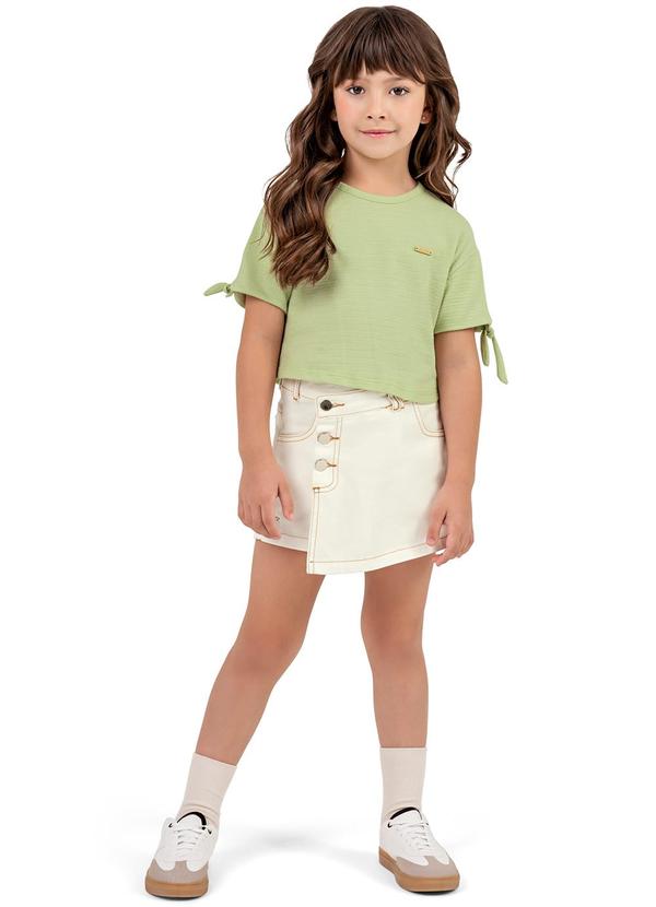 Colorittá - Short Infantil Menina com Botões Colorittá Bege 2
