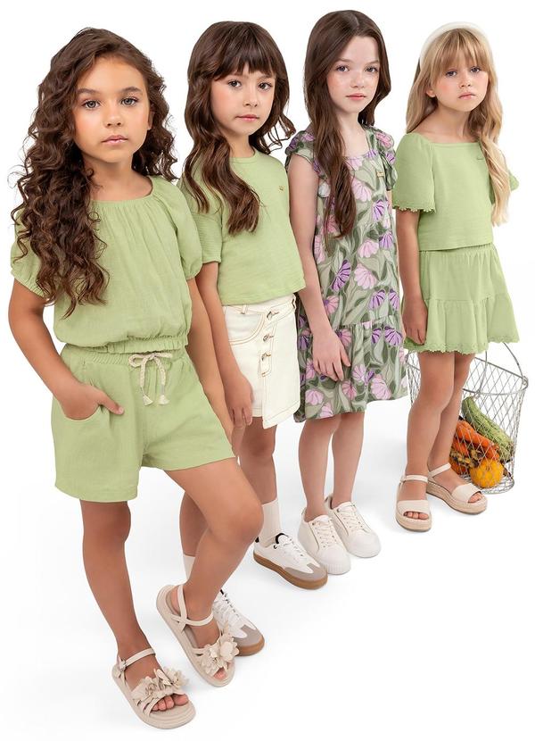 Colorittá - Short Infantil Menina com Botões Colorittá Bege 3