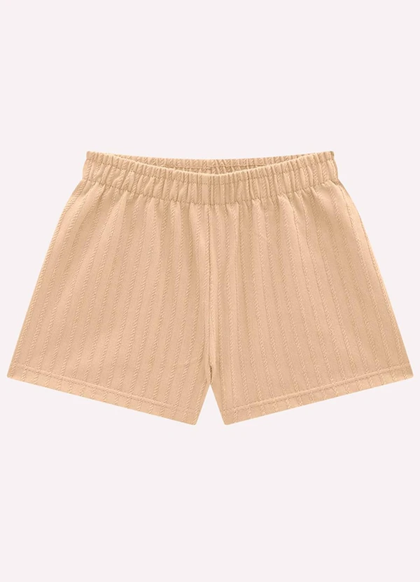 Milon - Short Infantil Menina em Algodão Milon Bege