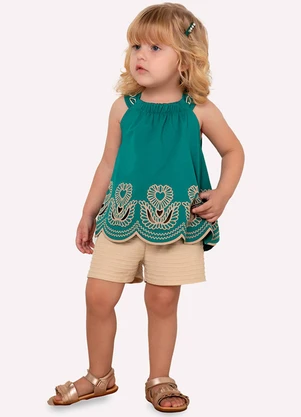 Short Infantil Menina em Algodão Milon (Bege) - MILON