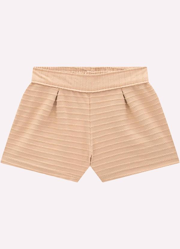 Milon - Short Infantil Menina em Algodão Milon Bege 3