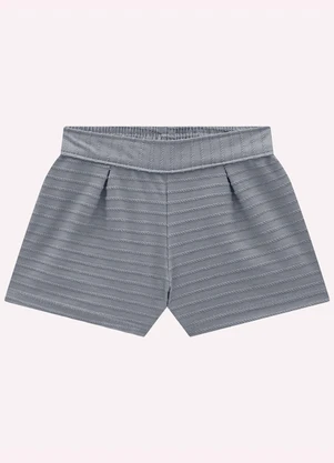 Short com Aroma Moletom Menina Infantil Cinza - Lilica Ripilica