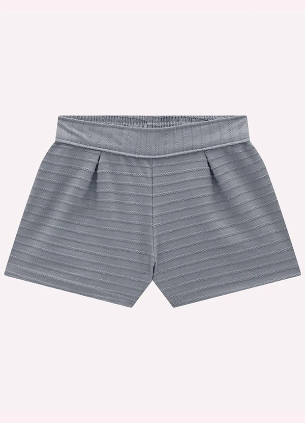 Milon - Short Infantil Menina em Algodão Milon Cinza