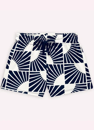 Short Infantil Menina em Moletinho Milon (Azul) - MILON