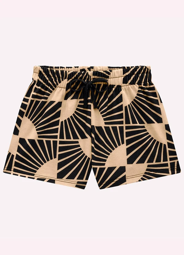 Milon - Short Infantil Menina em Moletinho Milon Preto 3