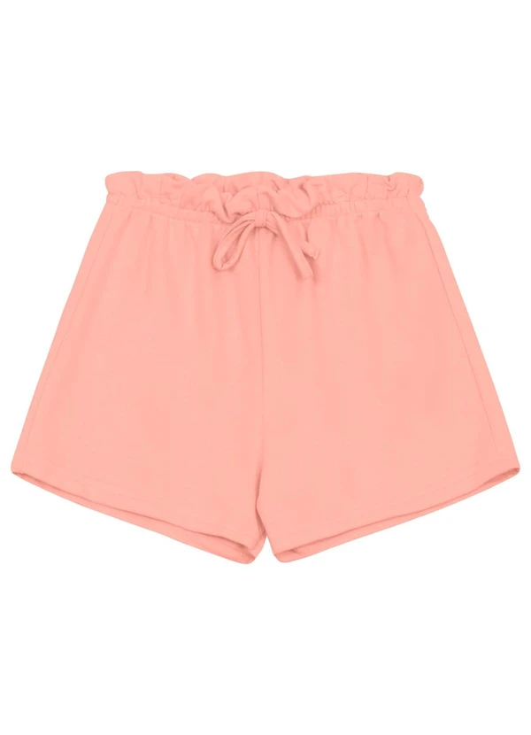 Bee Loop - Short Infantil Menina em Moletom Bee Loop Rosa