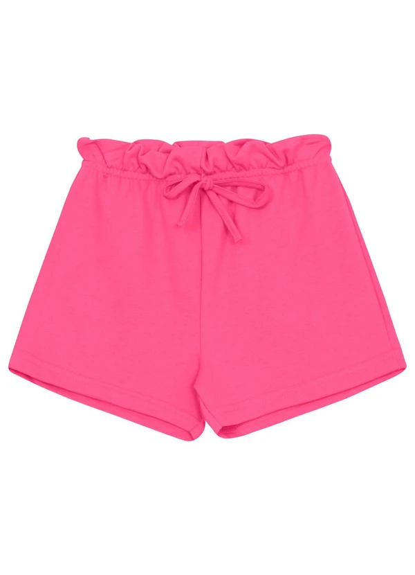 Bee Loop - Short Infantil Menina em Moletom Bee Loop Rosa