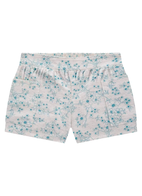 Milon - Short Infantil Menina Estampa Bege