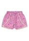 Elian - Short Infantil Menina Estampado Tactel Laranja - variação: Roxo