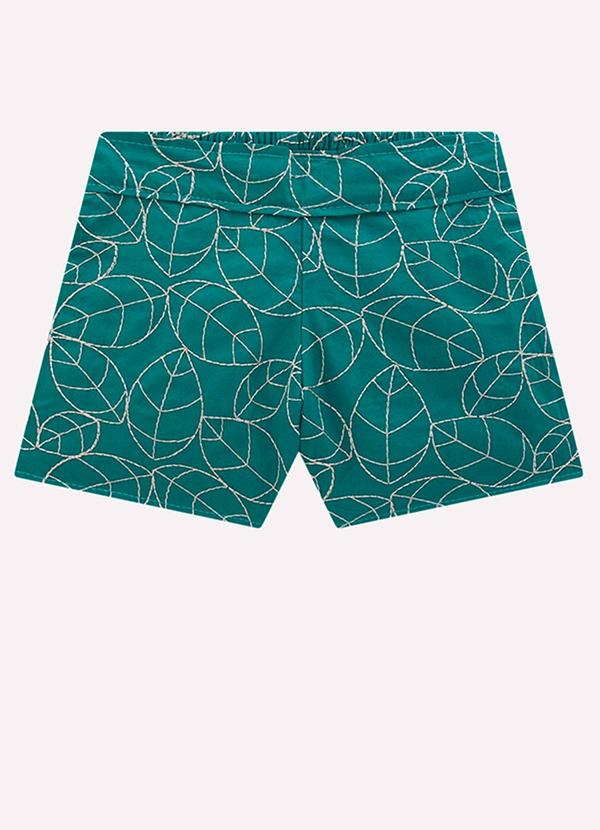 Milon - Short Infantil Menina Folhagem Milon Verde 3