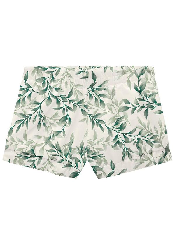 Milon - Short Infantil Menina Folhagem Verde 3