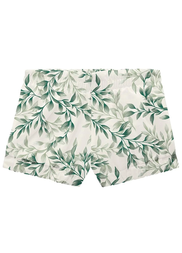 Milon - Short Infantil Menina Folhagem Verde 3