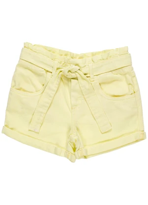 Milon - Short Infantil Menina Jeanas Amarelo - MILON